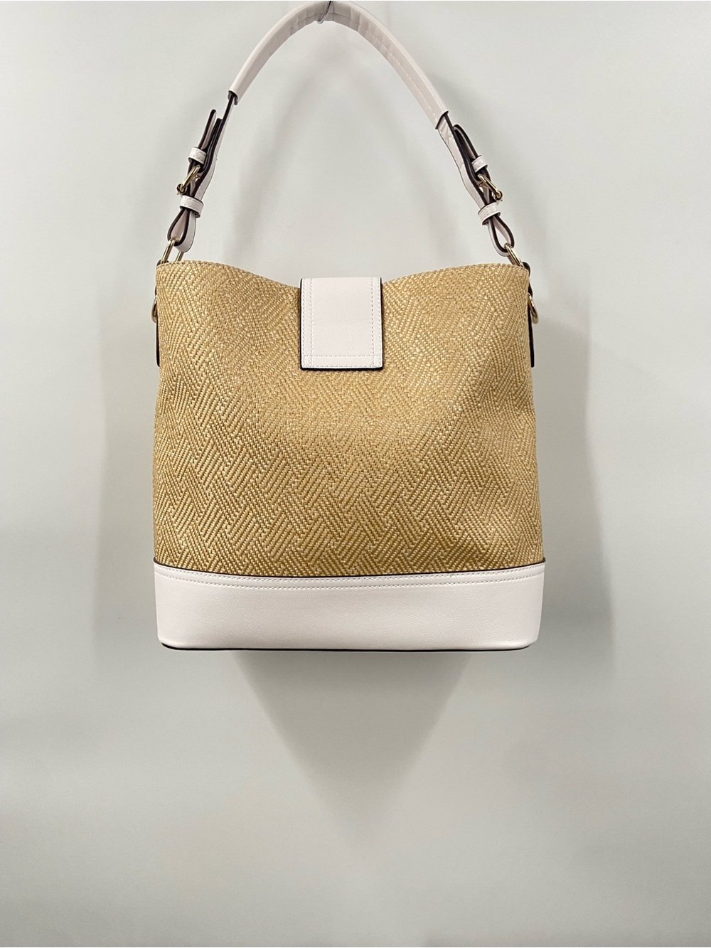 NWOT Kelly & Katie Straw hobo Shoulder/Crossbody Two Compartments insert Bag - Picture 2 of 16